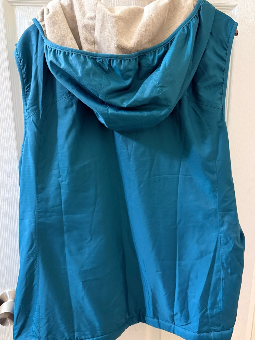 LL Bean Vest Womens 3X Plus Teal Hooded Full Zip Lightweight Hiking Outdoors - Picture 2 of 6